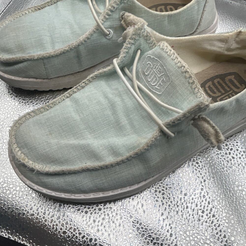HEYDUDE Wendy Boho Stitch Sky Blue Women's Size 7 Slip-On Casual Shoes‎ - Picture 5 of 16